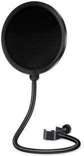 Mocking Bird Professional Microphone Pop Filter Shield for Blue Yeti and Any Other Microphone Dual Layered Wind Pop Screen 360° Gooseneck for Vocal Recording Broadcasting