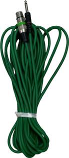 NLK GREEN 10 METER MIKE LEAD FEMALE XLR TO MONO PIN 6.5