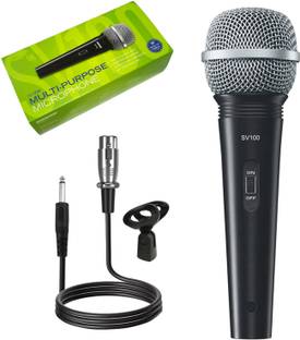 darkingwings Dynamic Vocal Microphone Handheld Supercardioid Professional Mic SV100 Unidirectional/Cardioid Vocal Wired Microphone with 16ft XLR Cable