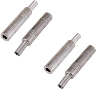 fdealz 4 Pieces of 6.35 mm female 1/4 "mono/stereo Metal jack connector 6.5mm Audio Plug jack Connector 6.5 Amplifier Microphone Plugs