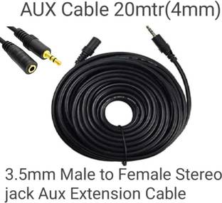A One AUX Cable 20 meter(4mm) AUX 3.5 mm Stereo Jack Male to 3.5 mm Jack Female FOR CABLE MICROPHONE