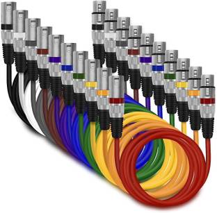 MORTAS (pack of 10) XLR Male to XLR Female Cable 3 Pin Mic Extension cable Compatible 1 M ONLY