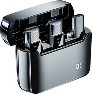 MOBIZAC Dual Wireless Microphone with Noise Reduction Mic for Vlogging Reels Youtube Video Recording Microphone