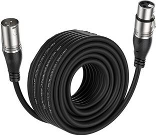 DawnRays 10 meter Cable with 3-Pin XLR Male to Female Microphone Cable, Black XLR Cable