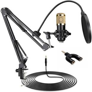 AMG Music BM800 Microphone Set Condenser Mic Home Studio for YouTube/Gaming Record ( Blue) microphone set