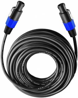 AMG Music 30 Meter 12AWG Speakon to Speakon Cable Heavy Duty Speaker Wire Cord with Twist Lock Professional Speakon Cable for Audio Amplifier DJ Speaker