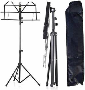 IMAGINEA Adjustable Portable Folding Light Weight Sheet Notation Stand and Clip Holder Music Stand & Desktop Lightweight Book Stand with Carrying Bag