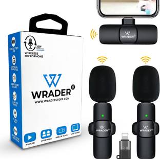WRADER Wireless Mic with Noise Cancellation for Video Recording Microphone