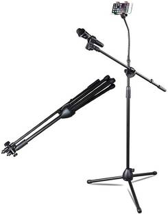 Techtest Mic Stand, Microphone Stand, Mike Stand for Singing, Condenser Mic Stand Mic Stands For Performance, Karaoke Singing, Speech, Stage and Outdoor