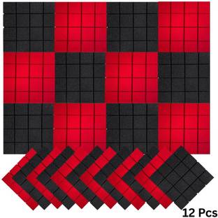 Urban Infotech 12Pack Acoustic Sound Proof Foam Panels, Noise Reduce Echo Tiles Sound Turbo Foam 12 pcs