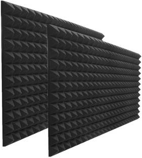 AMG Music Pyramid Acoustic Foam Panels 72" X 36" X 2" Sound Absorbing Panels High Density Fire Resistant Acoustic Panels for Home, Office, Recording Room ,Studio
