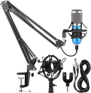 SOUVENIR Professional Studio Condenser Microphone Set for Singing & Recording, BM800 Dynamic Condenser Microphone with Shock Mount XLR Cable and NB-35 Arm Stand for Singing Podcast and Recording Microphone