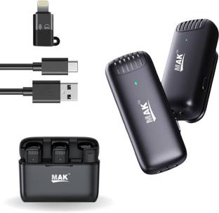 MAK Wireless Mic with Charging Case, Noise Reduction Mic for Video Recording,YouTube Microphone