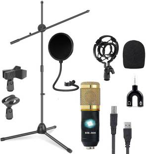 Mocking Bird BM800 Condenser Microphone Set with Microphone Stand , Pop Filter for Recording Microphone