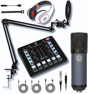Digimore D-440 Condenser Mic Kit with Studio Headphones for Recording, Streaming Microphone