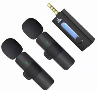 WRADER Dual User 3.5mm Wireless Collar Mic for Mobile Camera Laptop & Desktop Wireless Microphone