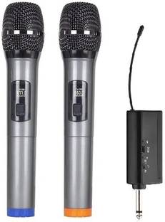 Adiohub Duel Professional UHF Wireless Microphone with Portable Mini Receiver, Handheld Microphone