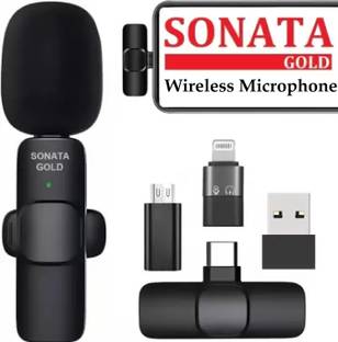 SONATA GOLD Wireless mic Lavalier Plug & Play for YouTube , Android & Type C Microphone