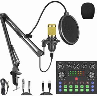 Urban Infotech Microphone Kit with Multifunctional Live Sound Card For Microphone