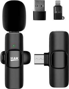 MAK Wireless Collar Mic for YouTube, Vlogging, Recording for Android/iOS/PC Microphone