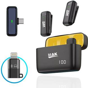 MAK Wireless Lalalier Mic for mobile phone professional Clip Lavalier Recording Microphone