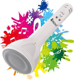 VRJTEC Multipurpose Wireless Mic With Inbuilt Bluetooth Speaker For Android, IOS Microphone