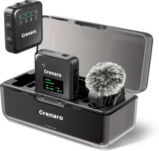 Grenaro Wireless Mic for YouTuber, 3 in 1 Mike for Vlogging, Plug & Play Wireless Mic Microphone
