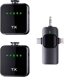 Gentle e kart F11-2 Dual Wireless Mic with Active Noise Cancellation, Play for Vlog Recording Microphone