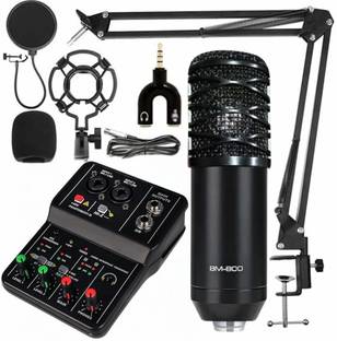 Urban Infotech BM800 Condenser Microphone Set with 2 Channel Audio Mixer Microphone