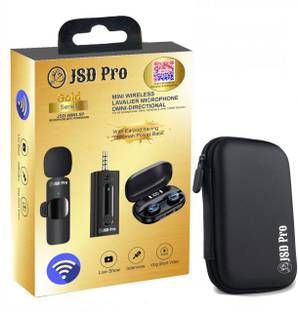 JSD PRO JSD-WM3.5P -60ft Range- With 3.5mm Connector Smartphone, Dslr & PC Mini Wireless Microphone
