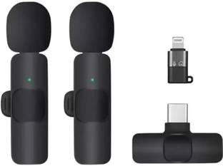 Khatusha Z421 K9 Lapel Dual Wireless Mic Youtube,Vlogging,Recording for iPhone/Android Microphone