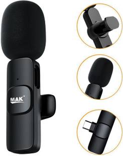 MAK MK08 Wireless Collar Lapel Compatible with Smartphones Microphone