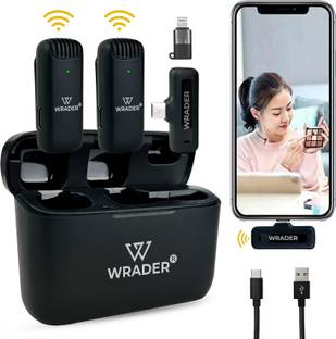 MOBIZAC Wireless Collar Mic with Charging Case for Vlogging, Reel, Interviews, Youtube Recording Microphones