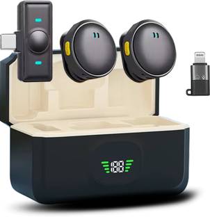 MOBIZAC Dual Users Wireless Mic with Noise Cancellation for Video Recording Reels and Youtube Microphone