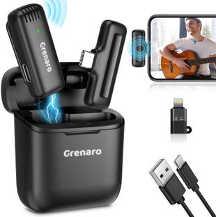 Grenaro Mic for Youtube, J11 Wireless Mic with Charging Case - 3 Level Noise Reduction Microphone