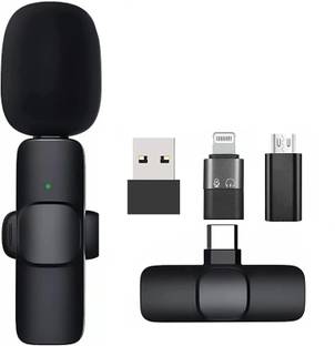 DDLC 4 in 1 K8 Wireless Microphone, Digital Mini Portable Recording Clip Mic Microphone