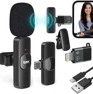 Confiavel K8 Wireless Plug and Play Type -C Caller Mic Supported Android/IOS Microphone Microphone
