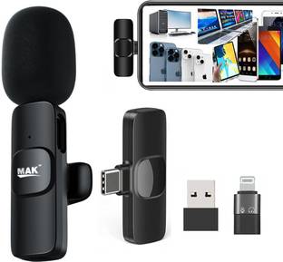 MAK Wireless MK-08 Mic for Vlogging, Recording for Android/iOS/PC Microphone