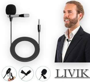 LIVIK METAL 3.5mm Clip Microphone For Youtube | Collar Mike for Voice Recording | Lapel Mic Mobile, PC, Laptop, Android Smartphones, DSLR Camera Microphone Microphone Microphone