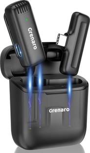 Grenaro Wireless Mic with Charging Case for Android & Tablet - 3 Level Noise Reduction Microphone