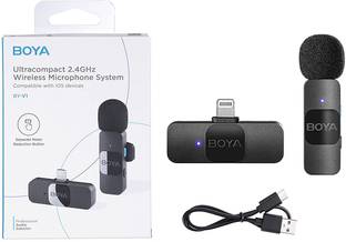 BOYA Lightning Connector V1 Ultracompact 2.4GHz Wireless Microphone System Microphone