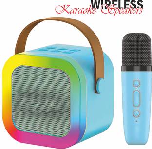 Daily Needs Shop 4 Multiple Voice Kids Karaoke Mike With Bluetooth Speaker RGB Disco Party Light Microphone