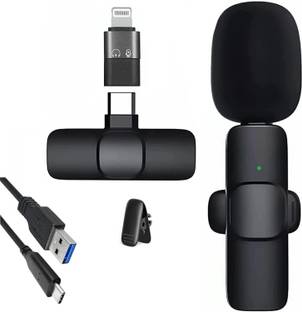 BfsTeckt Wireless k8 Mic for Type-C Bluetooth Android Cell Phone Tablets Supported Camera Microphone
