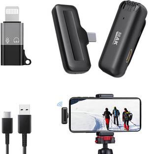 MAK MK-14 Wireless Mic with 3 Level Noise Cancellation, BIS Approved (Type C/ iOS) Microphone