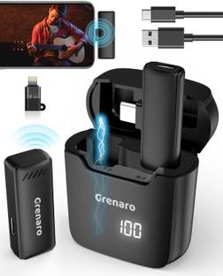 Grenaro S11 Wireless Mic with Digital Display Charging Case – Single Universal Microphone