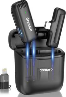 Grenaro Wireless Mic for Youtube, Mike For Vlogging, Wireless Mic with Charging Case Microphone