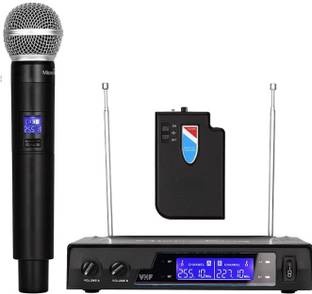 KH Microphone 2 pc System Set with 2 Transmitter,1 receiver,Best for Presentation. माइक्रोफ़ोन आक्सेसरी