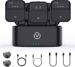 vook Wireless Mic with ANC+ENC Noise Cancellation for Video Recording Microphone