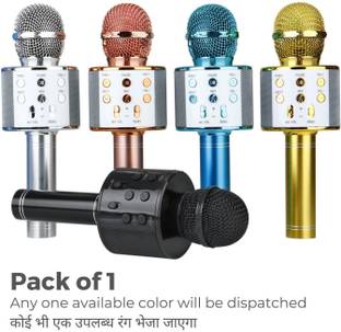 MZ MIC12 (KARAOKE MIC WITH SPEAKER) Rechargeable FM Radio Voice Changer Microphone