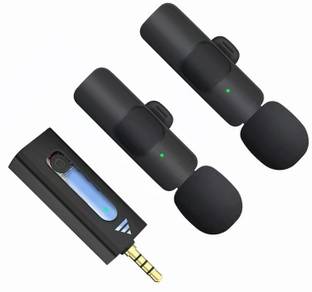 WRADER K35 Dual User 3.5mm Wireless Collar Mic for Mobiles Camera Laptop & Desktop Microphone